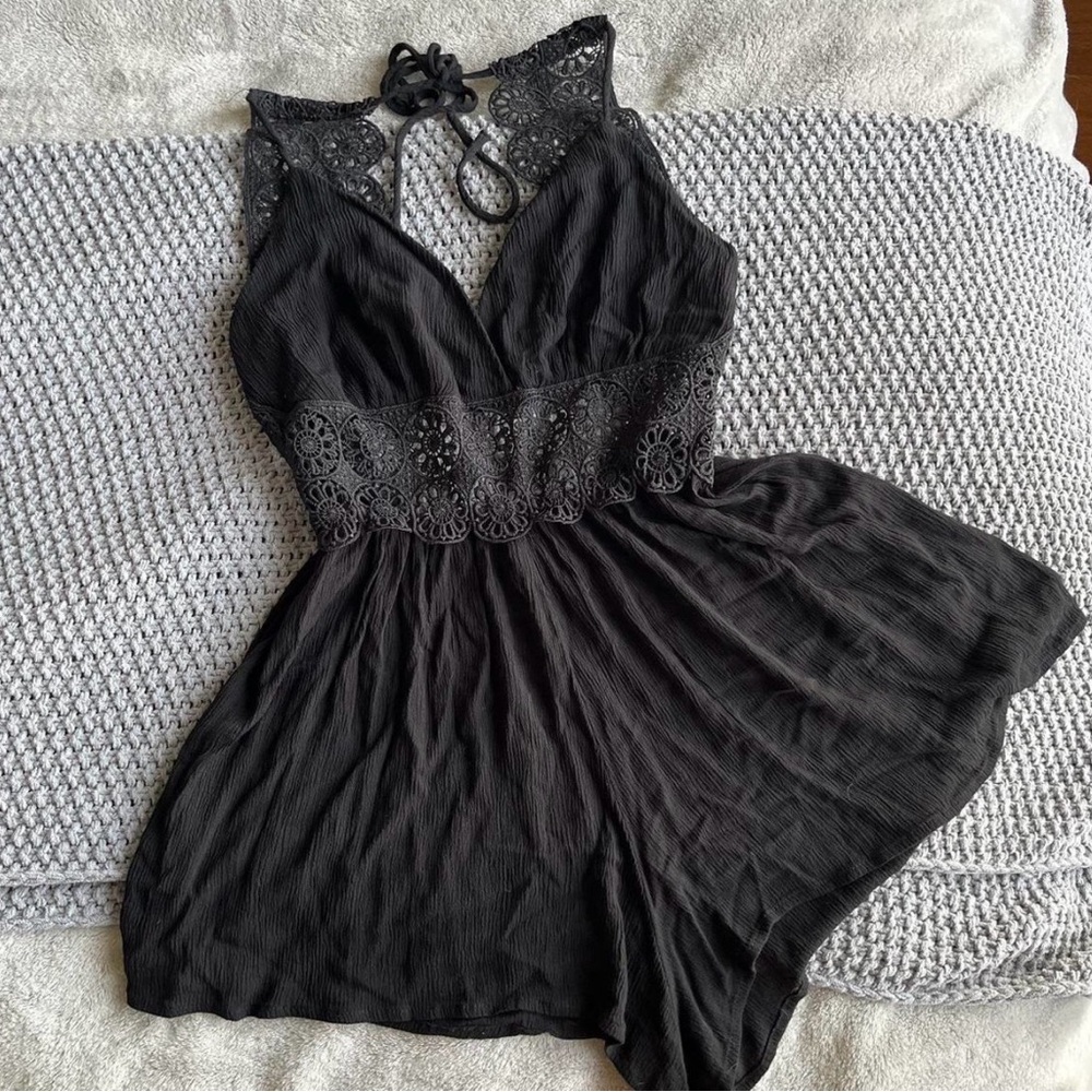 Active USA Black Backless Dress